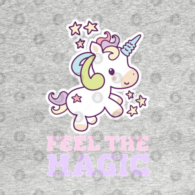 Feel The Magic Cute Unicorn by Xiaoxiao Art